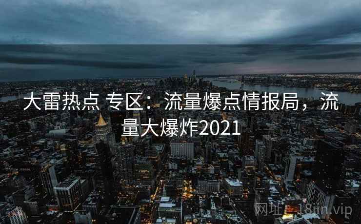大雷热点 专区：流量爆点情报局，流量大爆炸2021
